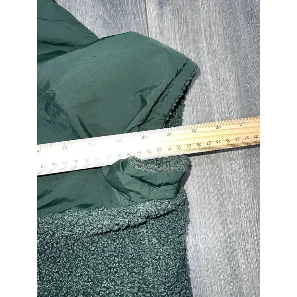 OFFLEASH By Aerie Fluff Love Sherpa Dog Quarter Snap Mystical Green XL A004150